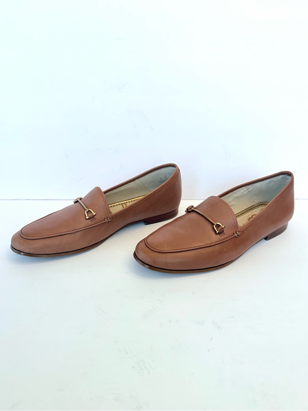 Sam Edelman Lorraine Bit leather loafer in Cedar wood light brown, size 9